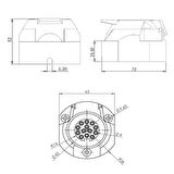 Römork Fişi ve Soketi (Uzun Gövde) Set Ürün - 13 Pin
