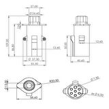 Römork Fişi ve Soketi Metal (S Tip) Set Ürün - 7 Pin