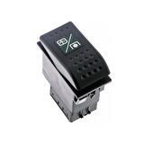 Universal Agroline Yardımcı Kuvvet Düğmesi Anahtarı 6 Pin Rocker Switch Buton - Ampullü 24V