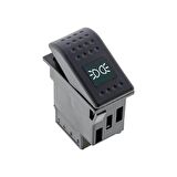 Universal Yan İşaret Lamba Düğmesi Anahtarı 2 Pin Rocker Switch Buton - Ampullü 12V