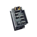 Universal Sinyal Flaşör Düğmesi Anahtarı 6 Pin Rocker Switch Buton - Ampullü 12V