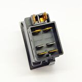 Universal Motor Emisyon Filtre Düğmesi Anahtarı 6 Pin Rocker Switch - Ampullü 24V
