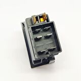 Universal PTO 5 Dakika Yardımcı Kuvvet Düğmesi Anahtarı 6 Pin Rocker Switch - Ampullü 12V