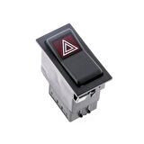 Universal Sinyal Flaşör Düğmesi Anahtarı 7 Pin Rocker Switch 1695209M1 - Ampullü 12V