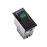 Universal İç Aydınlatma Lamba Düğmesi Anahtarı 3 Pin Rocker Switch - Ampullü 24V