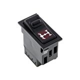 Universal Diferansiyel Kilitleme Düğmesi Anahtarı 6 Pin Rocker Switch - Ampullü 24V