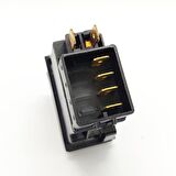Universal Motor Start Düğmesi Anahtarı 4 Pin Rocker Switch - Ampullü 12V