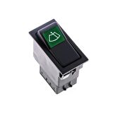 Universal Silecek Düğmesi Anahtarı 6 Pin Rocker Switch - Ampullü 24V
