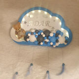 LEDLİ AHŞAP BEBEK KAPI SÜSÜ