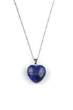 Lapis Lazuli Doğal Taş Kalp Model Kolye