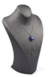 Lapis Lazuli Doğal Taş Kalp Model Kolye