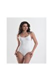 Kadın Beyaz Ayar Askılı Çıtçıtlı Body Korse 1135