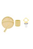 Sarı Silikon  Mega Bebek Beslenme Set