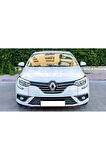 Renault Megane 4 Krom Ön Panjur+Ön Tampon Çıtası Set 2016-2020 Model Arası Uyumlu P.Çelik