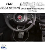 Fiat Egea Sedan (2015-2019) Uyumlu Özel Desenli Krom Ayak Dinlendirme ve Ayak Dayama Pedalı Paslanmaz Çelik