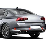 Vw Passat B8.5 Krom Arka Tampon Alt Çıtası 3 Parça 2019 ve Üzeri P.Çelik