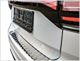 Vw T-Cross Krom Arka Tampon Üstü Koruma 2018> Paslanmaz Çelik Taşlı