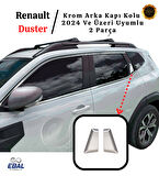 Renault Duster 2024 Üzeri İçin Krom Arka Kapı Kolu 2 Kapı Paslanmaz Çelik