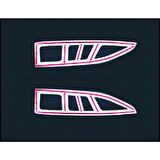 Peugeot Partner Tepee krom Stop Çerçevesi 2 Pcs  2008-2018 Arası