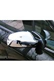 Peugeot 407 Krom Ayna Kapağı 2 Parça 2005 Üzeri Paslanmaz Çelik