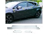 Opel Astra J Hb Krom Cam Çıtası 8 Parça 2010 Üzeri Paslanmaz Çelik