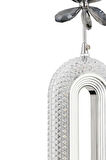 Led Alfa Tekli Gümüş 3 Renk Ledli Kristal Taşlı Modern Led Avize