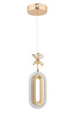 Nova Lighting Led Alfa Tekli Gold Ledli Kristal Taşlı Led Avize Oturma Odası Yatak odası Koridor