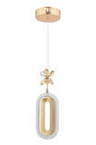 Nova Lighting Led Alfa Tekli Gold Ledli Kristal Taşlı Led Avize Oturma Odası Yatak odası Koridor