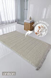 Aflora Ekru Ayak Havlusu - 50x70 Cm, 270 Gr, %100 Pamuk, Spa Ve Otel Banyo Paspası, Günlük Kullanıma Uygun