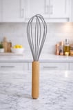 Bambu Saplı Silikon Yumurta Çırıpıcı - Çırpma Teli 24 cm GRİ