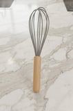 Bambu Saplı Silikon Yumurta Çırıpıcı - Çırpma Teli 24 cm GRİ
