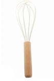 Bambu Saplı Silikon Yumurta Çırıpıcı - Çırpma Teli 24 cm Krem
