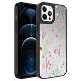 Apple iPhone 12 Pro Max Kılıf Aynalı Desenli Kamera Korumalı Parlak  Mirror Kapak