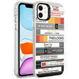 Apple iPhone 12 Kılıf Desenli  Silver Sert Kapak