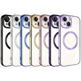 Apple iPhone 15 Kılıf M-safe Wireless Şarj Özellikli  Setro Silikon