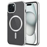 Apple iPhone 15 Kılıf Mat Tasarımlı M-safe Wireless Şarj Özellikli  Mat Setro Kapak