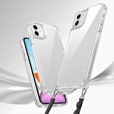 Apple Uyumlu iPhone 11 Kılıf Airbagli Takılabilir Askı Aparatlı  Snap Silikon Kapak