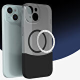 Apple iPhone 13 Kılıf M-Safe Şarj Özellikli Mıknatıslı  Duble Kapak