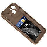 Apple iPhone 15 Kılıf Kamera Korumalı Kartlık Hazneli  Vitra Kapak