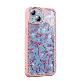 Apple iPhone 13 Kılıf Taşlı ve Simli Tasarım  Azra Kapak