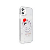 Apple Uyumlu iPhone 11 Kılıf M-Safe Şarj Özellikli Şeffaf  Folk Sert Kapak