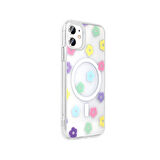 Apple Uyumlu iPhone 11 Kılıf M-Safe Şarj Özellikli Şeffaf  Folk Sert Kapak