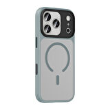 Apple Uyumlu iPhone 17 Pro Max Kılıf Mat Arka Yüzey Wireless Şarj Özellikli  Flet M-safe Kapak