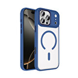 Apple Uyumlu iPhone 17 Pro Max Kılıf Wireless Şarj Özellikli  Krom M-safe Silikon Kapak