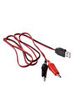 Usb Krokodil Çevirici Kablo - 5v Kaynak Test Kablosu 60cm Max 2a
