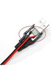 Usb Krokodil Çevirici Kablo - 5v Kaynak Test Kablosu 60cm Max 2a