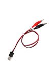 Usb Krokodil Çevirici Kablo - 5v Kaynak Test Kablosu 60cm Max 2a