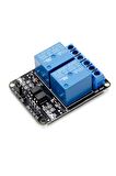 2 Kanal 12v Röle Modül -- Ac 250v 10a -- Optokuplör Izolasyon