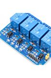 4 Kanal 5v Röle Modül Ac 250v 10a -- Optokuplör Izolasyon