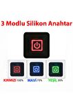 12v Silikon Anahtar 3 Modlu 3 Renk Led Gösterge Isıtıcı Dimmer